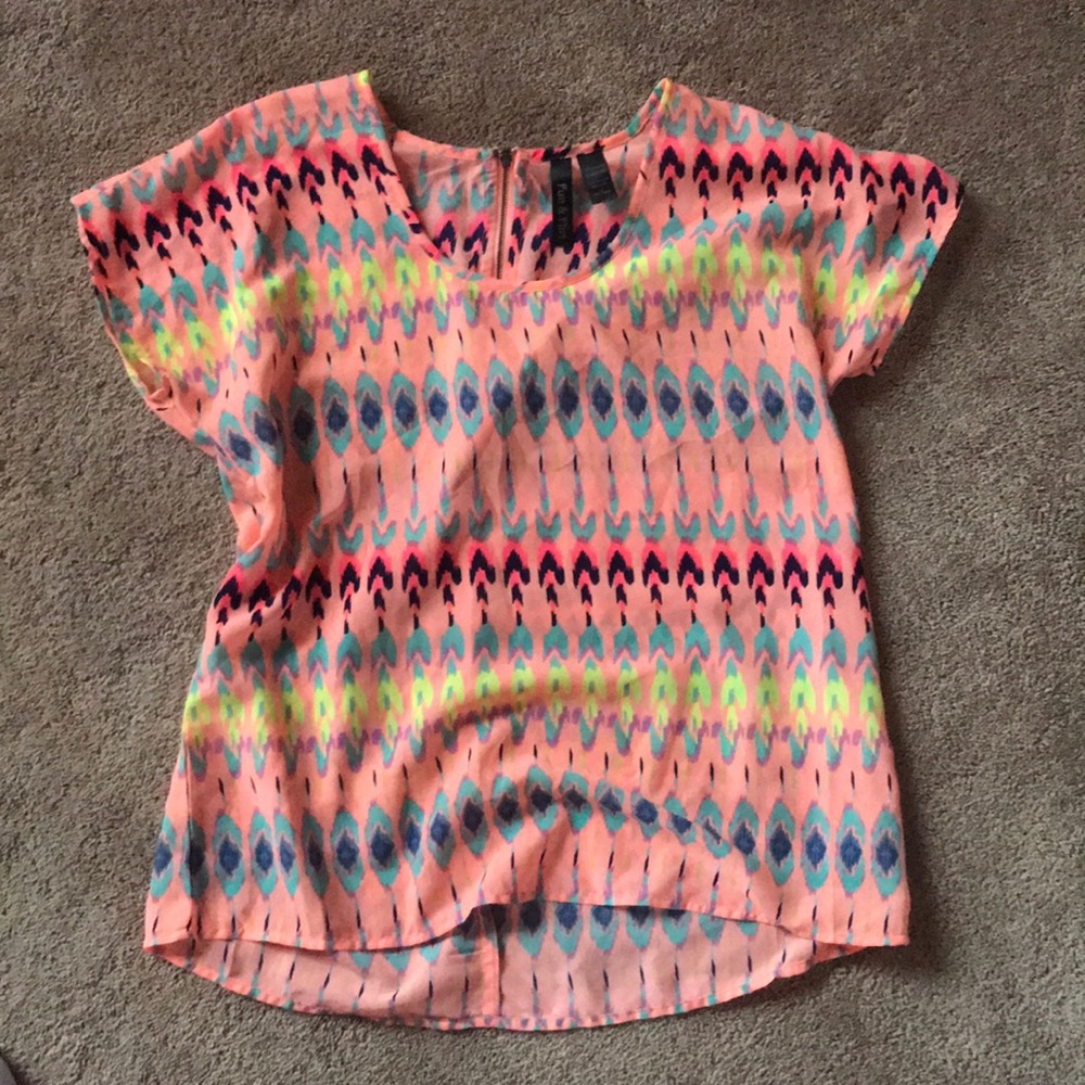 Bright colored tunic top